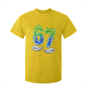 Green Fire Flame Six Seven T Shirt For Kid Trendy Meme Gift TS12 Daisy Print Your Wear