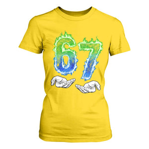Green Fire Flame Six Seven T Shirt For Women Trendy Meme Gift TS12 Daisy Print Your Wear