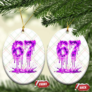 Drip Fire Flame Six Seven Ceramic Ornament Trendy Meme Gift TS12 Print Your Wear