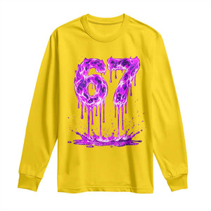 Drip Fire Flame Six Seven Long Sleeve Shirt Trendy Meme Gift TS12 Daisy Print Your Wear