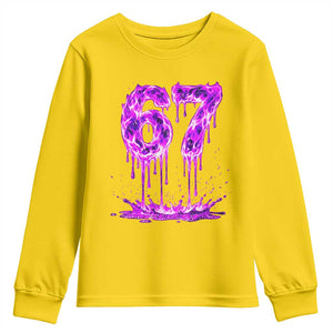 Drip Fire Flame Six Seven Youth Sweatshirt Trendy Meme Gift TS12 Daisy Print Your Wear