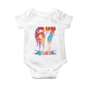 Burning Six Seven Baby Onesie Drip Fire Flame Meme TS12 White Print Your Wear