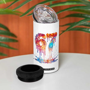 Burning Six Seven 4 in 1 Can Cooler Tumbler Drip Fire Flame Meme TS12 Print Your Wear