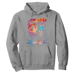 Burning Six Seven Hoodie Drip Fire Flame Meme TS12 Sport Gray Print Your Wear