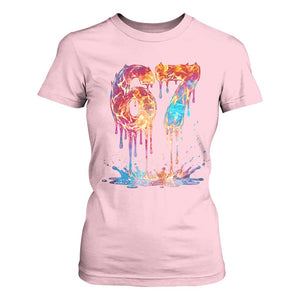 Burning Six Seven T Shirt For Women Drip Fire Flame Meme TS12 Light Pink Print Your Wear