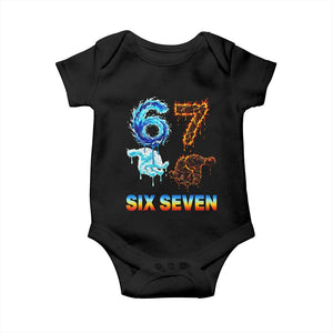 Water Fire Element Six Seven Baby Onesie Trendy Meme Gift TS12 Black Print Your Wear