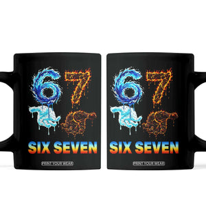 Water Fire Element Six Seven Coffee Mug Trendy Meme Gift TS12 Black Print Your Wear