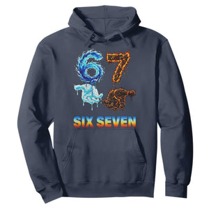 Water Fire Element Six Seven Hoodie Trendy Meme Gift TS12 Navy Print Your Wear