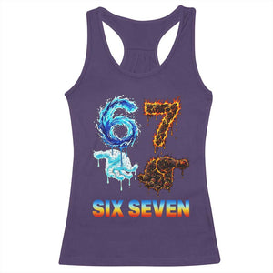 Water Fire Element Six Seven Racerback Tank Top Trendy Meme Gift TS12 Purple Print Your Wear