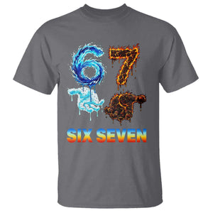Water Fire Element Six Seven T Shirt Trendy Meme Gift TS12 Charcoal Print Your Wear