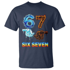 Water Fire Element Six Seven T Shirt Trendy Meme Gift TS12 Navy Print Your Wear