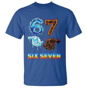 Water Fire Element Six Seven T Shirt Trendy Meme Gift TS12 Royal Blue Print Your Wear