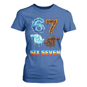 Water Fire Element Six Seven T Shirt For Women Trendy Meme Gift TS12 Royal Blue Print Your Wear
