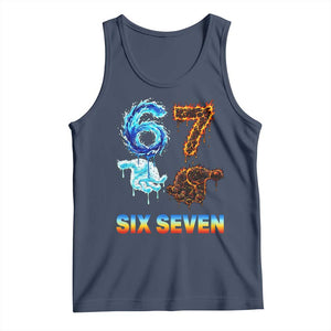 Water Fire Element Six Seven Tank Top Trendy Meme Gift TS12 Navy Print Your Wear