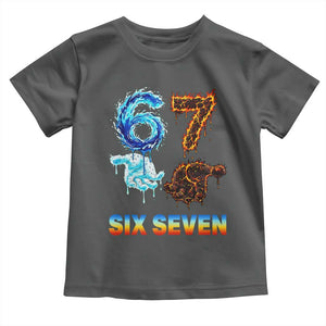 Water Fire Element Six Seven Toddler T Shirt Trendy Meme Gift TS12 Dark Heather Print Your Wear