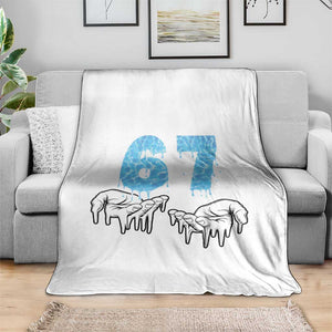 Ocean Water Wave Effect Printed Throw Blanket Six Seven Meme TS12 Print Your Wear