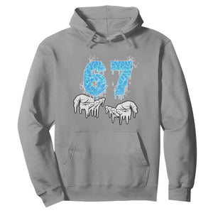 Ocean Water Wave Effect Printed Hoodie Six Seven Meme TS12 Sport Gray Print Your Wear