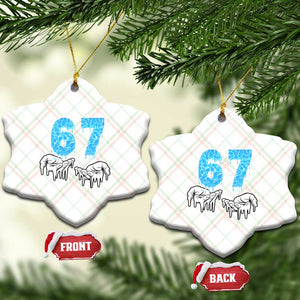Ocean Water Wave Effect Printed Ceramic Ornament Six Seven Meme TS12 Print Your Wear