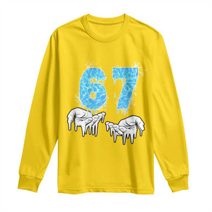 Ocean Water Wave Effect Printed Long Sleeve Shirt Six Seven Meme TS12 Daisy Print Your Wear