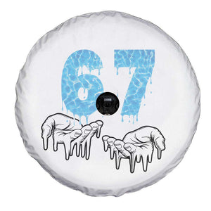 Ocean Water Wave Effect Printed Spare Tire Cover Six Seven Meme TS12 Print Your Wear