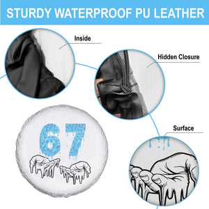 Ocean Water Wave Effect Printed Spare Tire Cover Six Seven Meme TS12 Print Your Wear