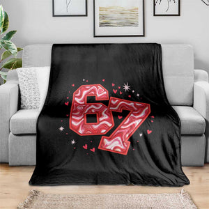 Glitch Swirl Effect Printed Six Seven Meme Throw Blanket Valentines Day Gift TS12 Print Your Wear