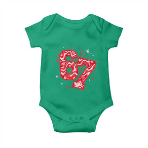 Glitch Swirl Effect Printed Six Seven Meme Baby Onesie Valentines Day Gift TS12 Irish Green Print Your Wear