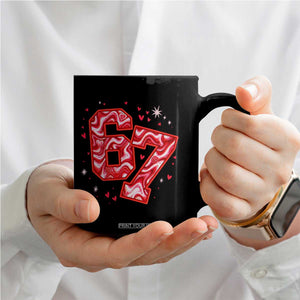 Glitch Swirl Effect Printed Six Seven Meme Coffee Mug Valentines Day Gift TS12 Print Your Wear