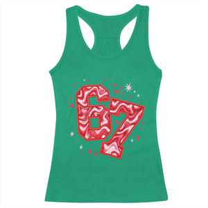 Glitch Swirl Effect Printed Six Seven Meme Racerback Tank Top Valentines Day Gift TS12 Irish Green Print Your Wear