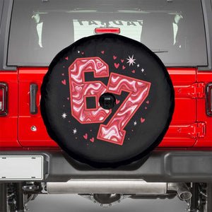 Glitch Swirl Effect Printed Six Seven Meme Spare Tire Cover Valentines Day Gift TS12 Black Print Your Wear
