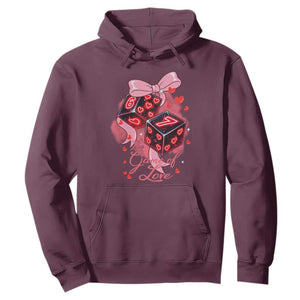 Funny The Game Of Love Six Seven Dice Meme Hoodie TS12 Maroon Print Your Wear
