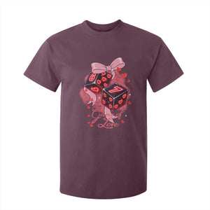 Funny The Game Of Love Six Seven Dice Meme T Shirt For Kid TS12 Maroon Print Your Wear