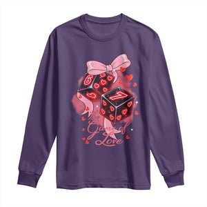 Funny The Game Of Love Six Seven Dice Meme Long Sleeve Shirt TS12 Purple Print Your Wear
