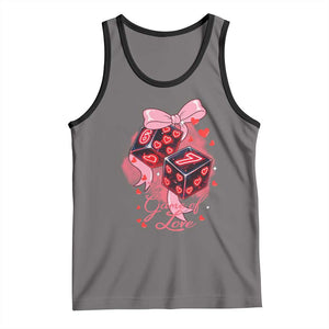 Funny The Game Of Love Six Seven Dice Meme Tank Top TS12 Deep Heather Black Print Your Wear