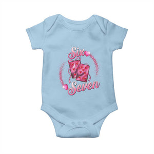 Playing Cards 67 Of Hearts Baby Onesie Six Seven Valentine Meme TS12 Light Blue Print Your Wear