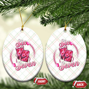 Playing Cards 67 Of Hearts Ceramic Ornament Six Seven Valentine Meme TS12 Print Your Wear