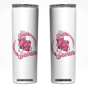Playing Cards 67 Of Hearts Skinny Tumbler Six Seven Valentine Meme TS12 White Print Your Wear