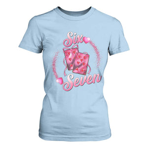 Playing Cards 67 Of Hearts T Shirt For Women Six Seven Valentine Meme TS12 Light Blue Print Your Wear