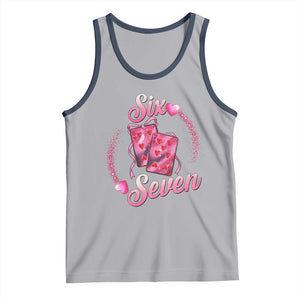 Playing Cards 67 Of Hearts Tank Top Six Seven Valentine Meme TS12 Athletic Heather Navy Print Your Wear