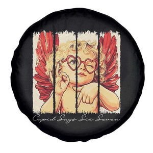Retro Cupid Says Six Seven Spare Tire Cover 67 Valentines Day TS12 Print Your Wear