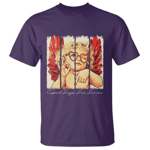 Retro Cupid Says Six Seven T Shirt 67 Valentines Day TS12 Purple Print Your Wear
