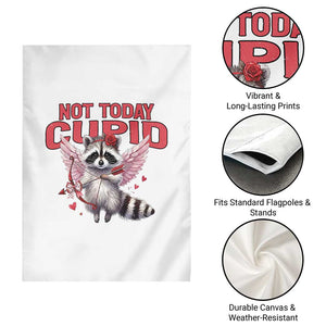 Funny Raccoon Cupid Anti Valentine Garden Flag Not Today Cupid TS12 Print Your Wear