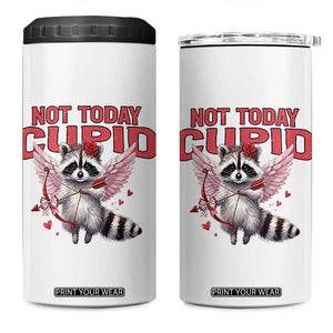 Funny Raccoon Cupid Anti Valentine 4 in 1 Can Cooler Tumbler Not Today Cupid TS12 One Size: 16 oz White Print Your Wear