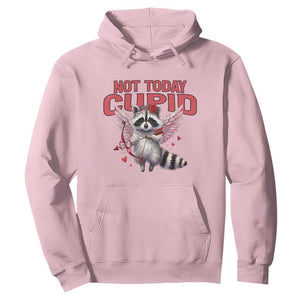 Funny Raccoon Cupid Anti Valentine Hoodie Not Today Cupid TS12 Light Pink Print Your Wear