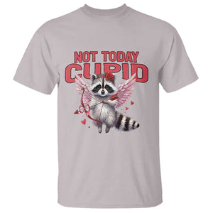 Funny Raccoon Cupid Anti Valentine T Shirt Not Today Cupid TS12 Ice Gray Print Your Wear