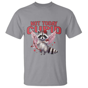 Funny Raccoon Cupid Anti Valentine T Shirt Not Today Cupid TS12 Sport Gray Print Your Wear