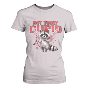 Funny Raccoon Cupid Anti Valentine T Shirt For Women Not Today Cupid TS12 Ice Gray Print Your Wear