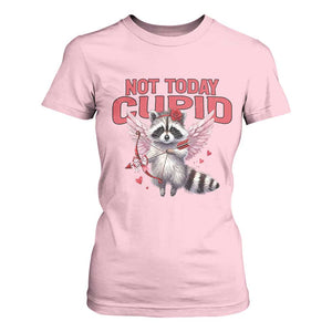 Funny Raccoon Cupid Anti Valentine T Shirt For Women Not Today Cupid TS12 Light Pink Print Your Wear