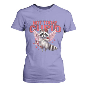Funny Raccoon Cupid Anti Valentine T Shirt For Women Not Today Cupid TS12 Violet Print Your Wear