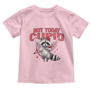Funny Raccoon Cupid Anti Valentine Toddler T Shirt Not Today Cupid TS12 Light Pink Print Your Wear